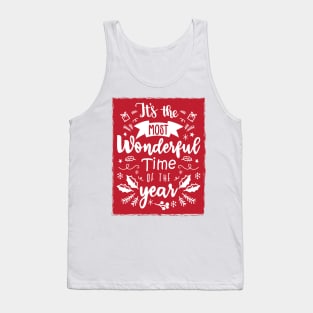 It's the Most Wonderful Time of the Year Christmas Time - Red Tank Top